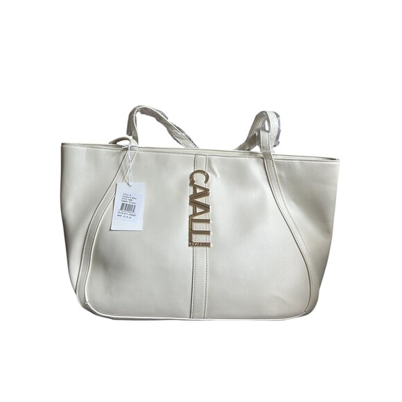 Cavalli Class Sandra Shopper Tote White Asparagus New w  Tags MSRP $118 - Picture 1 of 7